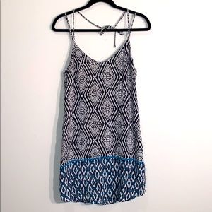 Tank pattern Charlie Jade Silk short Dress sz S